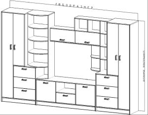 Схема шкафа купе