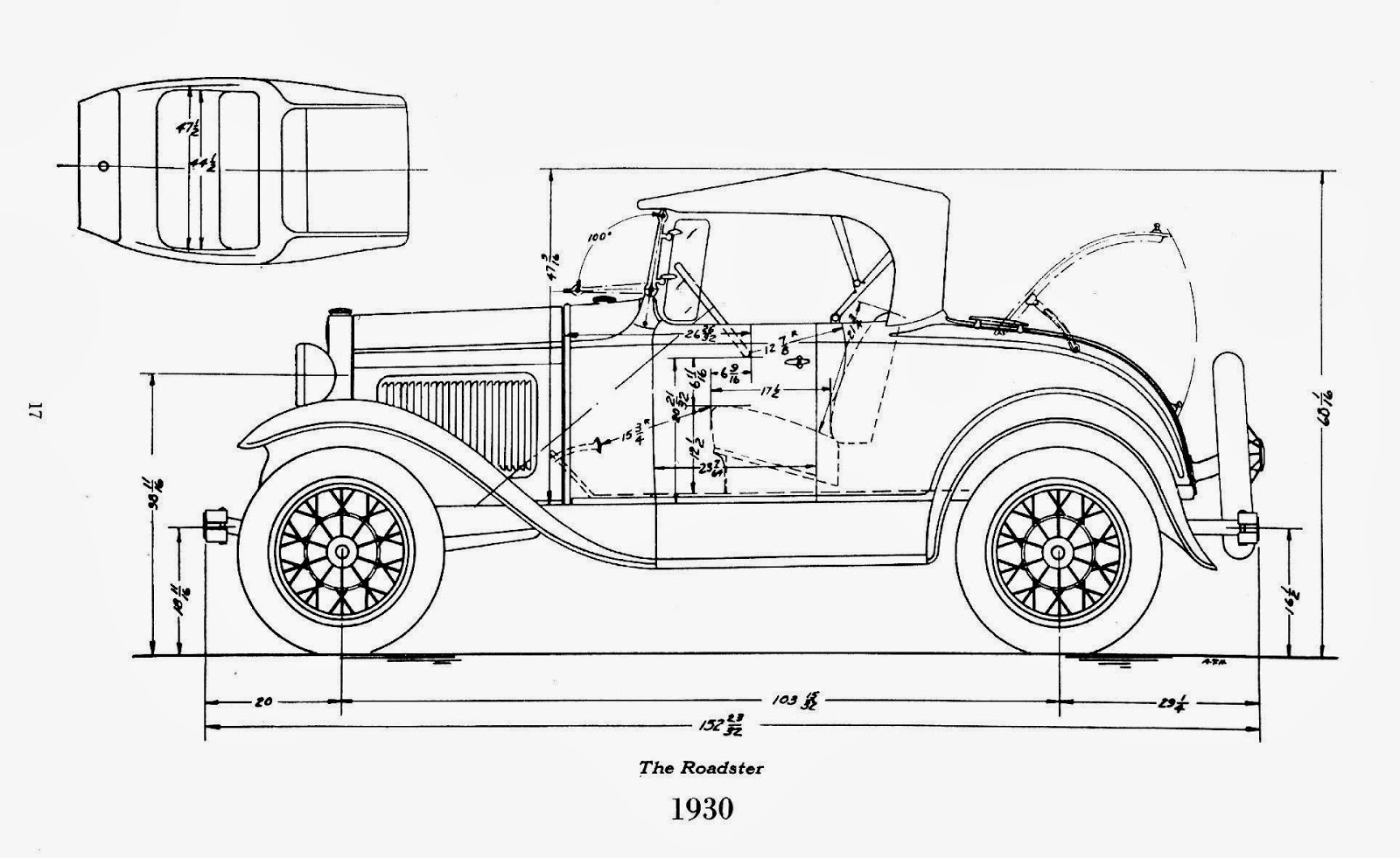 Чертежи старинных автомобилей