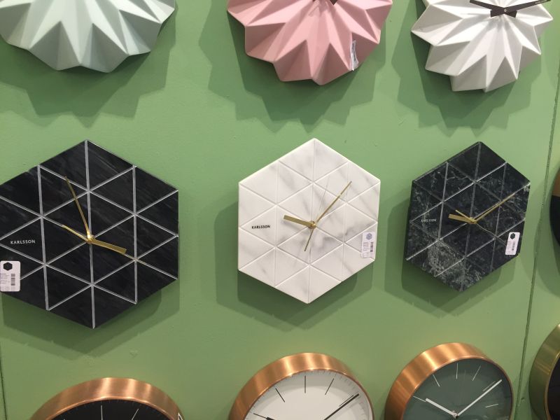 Marble style wall clocks from karlsson