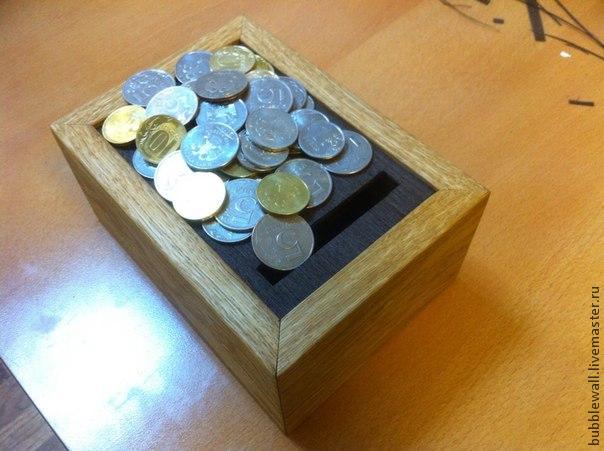 Копилка из дерева с магнитной крышкой, фото № 12