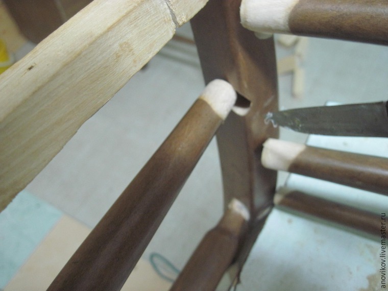 Ремонт стула с круглыми проножками с усилением. Часть 1: подготовительные работы и первое склеивание, фото № 23