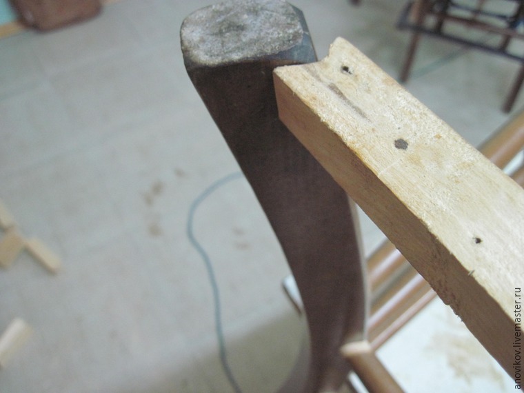 Ремонт стула с круглыми проножками с усилением. Часть 1: подготовительные работы и первое склеивание, фото № 8