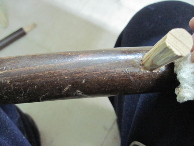 Ремонт ножки венского стула (извлечение сломанной части шурупов), фото № 11