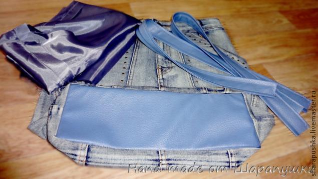 Новая жизнь старым вещам: сумка из джинсовой юбки., фото № 12