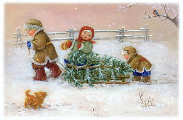 Винтажные новогодние и рождественские открытки., фото № 21