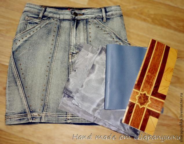 Новая жизнь старым вещам: сумка из джинсовой юбки., фото № 1