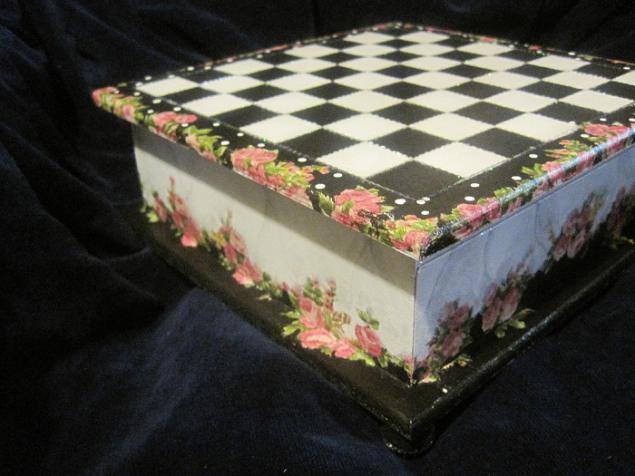 Декорируем шкатулку под шахматы дамский вариант, фото № 32