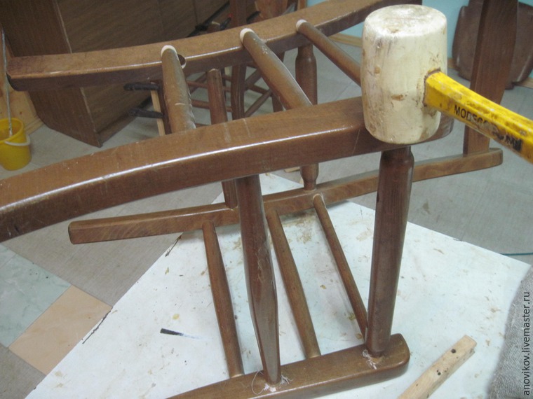 Ремонт стула с круглыми проножками с усилением. Часть 1: подготовительные работы и первое склеивание, фото № 18