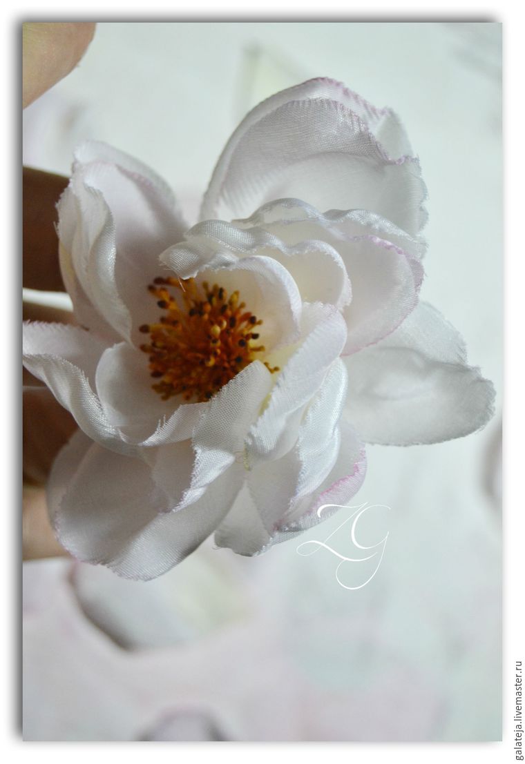 Создаем брошь-розу из шелка «Маркиза», фото № 18