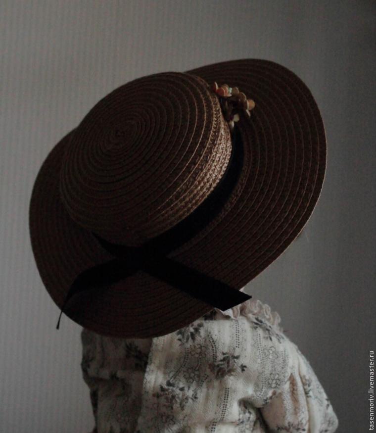Соломенная шляпка прекрасной эпохи для куклы своими руками, фото № 11