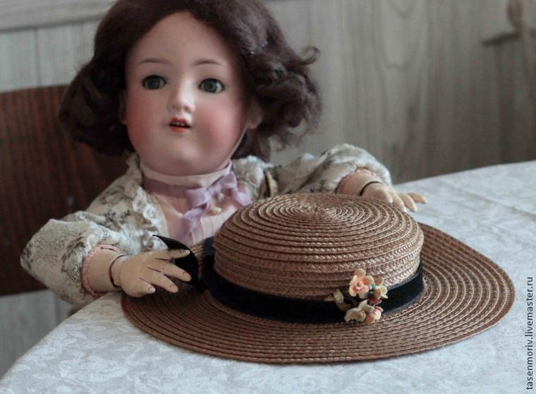 Соломенная шляпка прекрасной эпохи для куклы своими руками, фото № 9