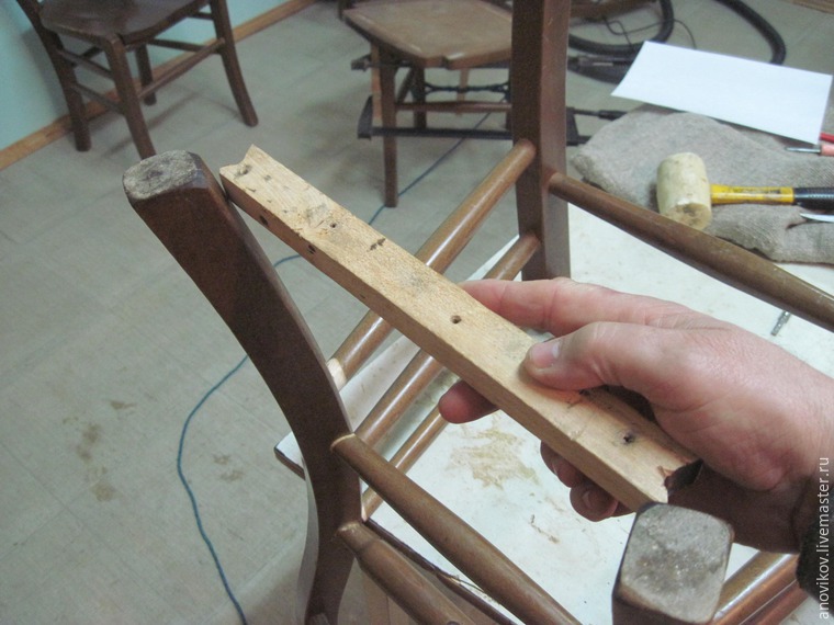 Ремонт стула с круглыми проножками с усилением. Часть 1: подготовительные работы и первое склеивание, фото № 6