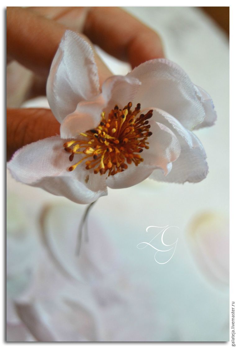 Создаем брошь-розу из шелка «Маркиза», фото № 16