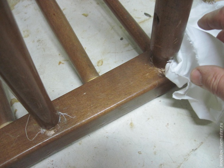 Ремонт стула с круглыми проножками с усилением. Часть 1: подготовительные работы и первое склеивание, фото № 20