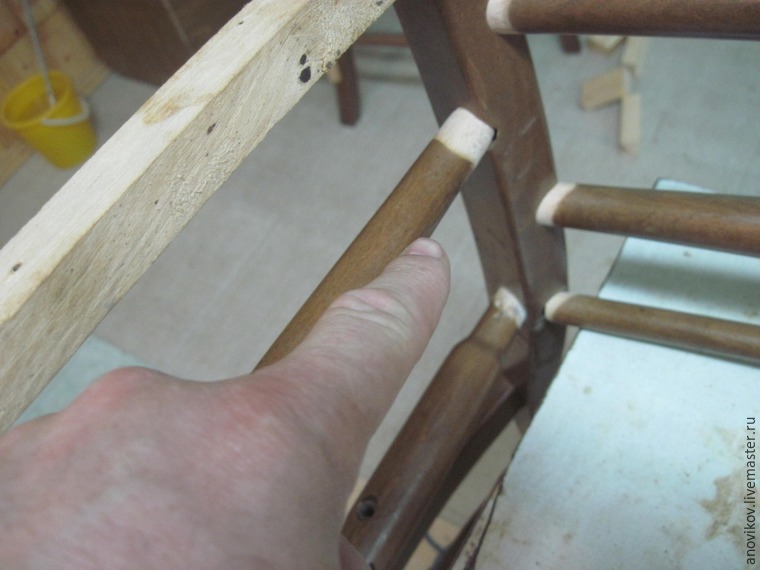 Ремонт стула с круглыми проножками с усилением. Часть 1: подготовительные работы и первое склеивание, фото № 10