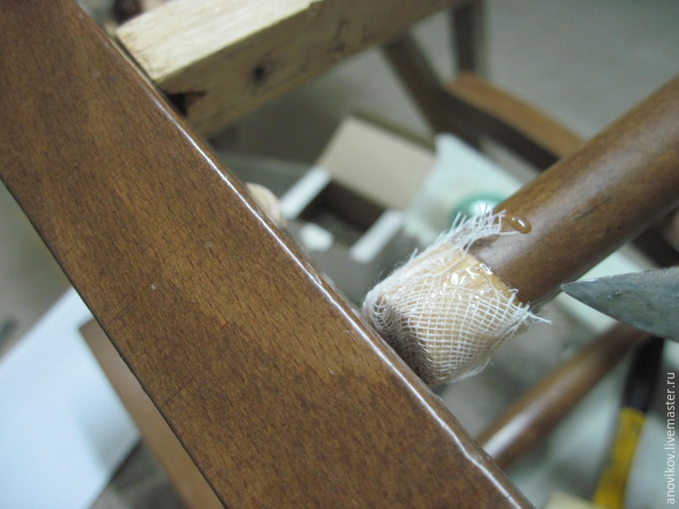 Ремонт стула с круглыми проножками с усилением. Часть 1: подготовительные работы и первое склеивание, фото № 27