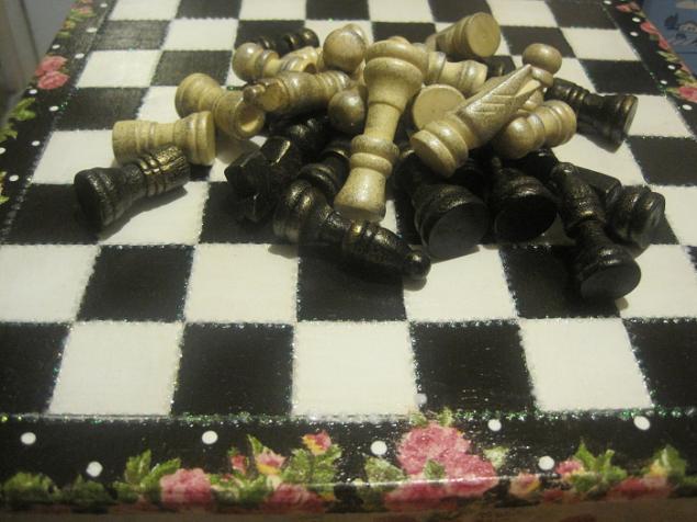 Декорируем шкатулку под шахматы дамский вариант, фото № 35