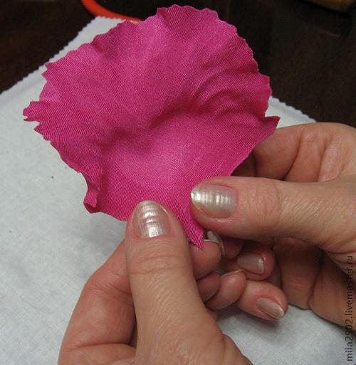 Цветы из ткани без применения булектолько руками, фото № 16