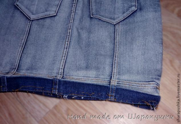 Новая жизнь старым вещам: сумка из джинсовой юбки., фото № 2