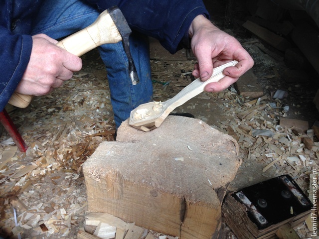 Процесс создания деревянной ложки, фото № 16