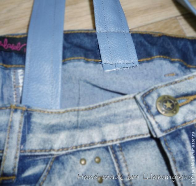 Новая жизнь старым вещам: сумка из джинсовой юбки., фото № 13