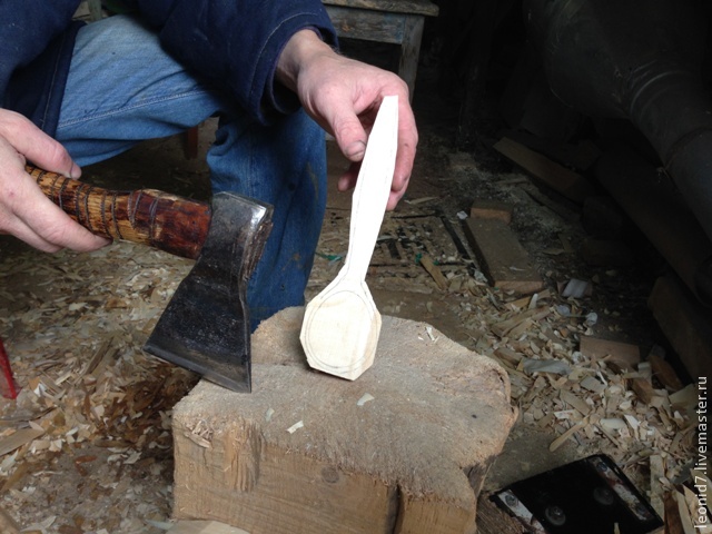 Процесс создания деревянной ложки, фото № 14