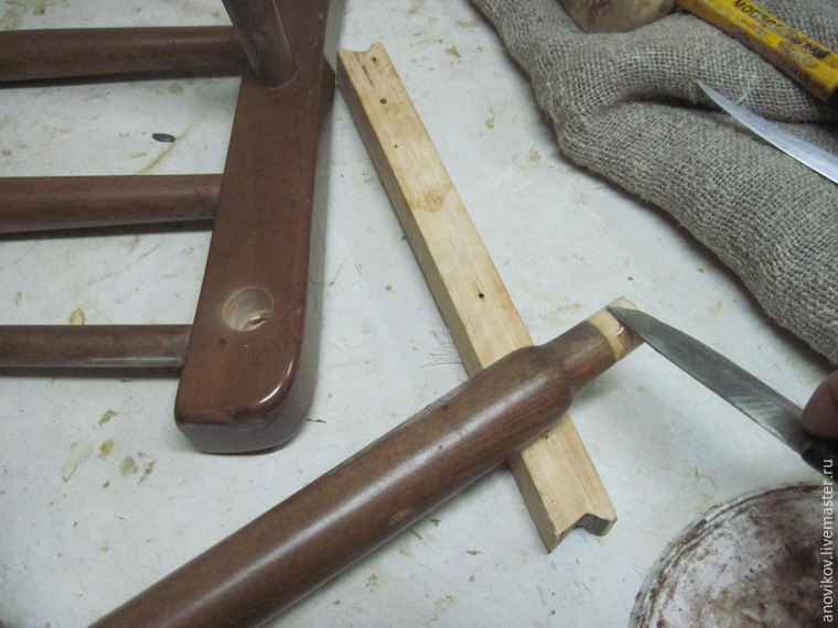 Ремонт стула с круглыми проножками с усилением. Часть 1: подготовительные работы и первое склеивание, фото № 15