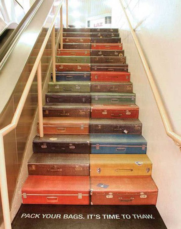 20 вариантов использования чемоданов для декора интерьера, фото № 19