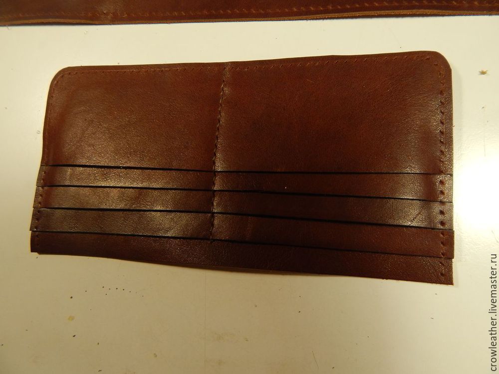 Как изготовить длинный бумажник из кожи своими руками, фото № 13