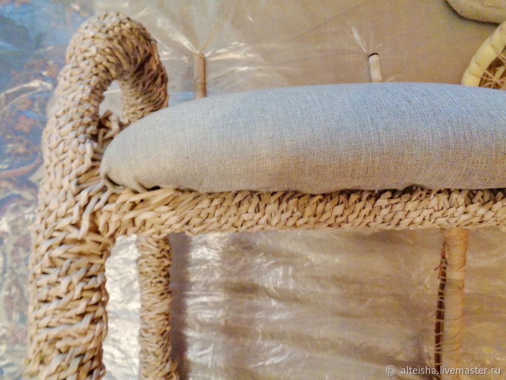 Реставрируем стул в технике спирального плетения из бумажной лозы, фото № 39