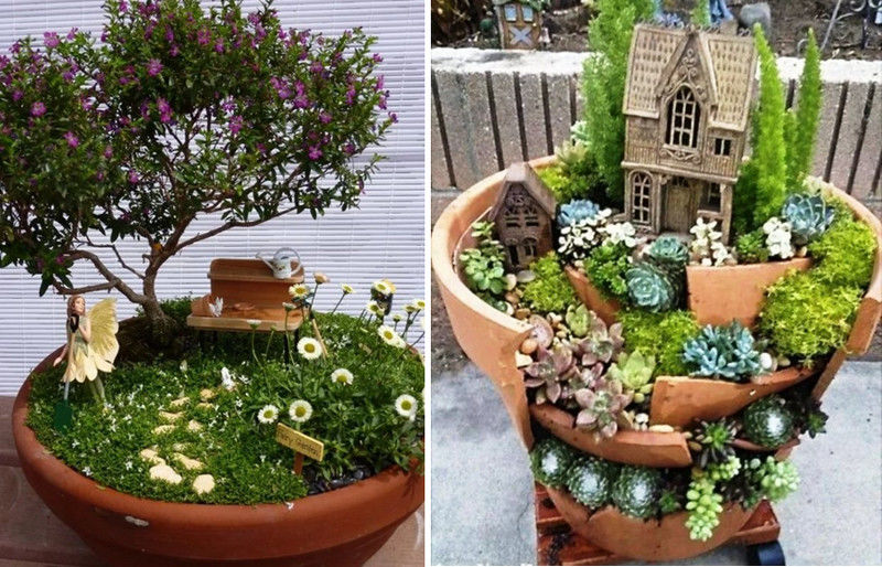 Волшебные английские миниатюрные сады с феями и гномиками, фото № 7