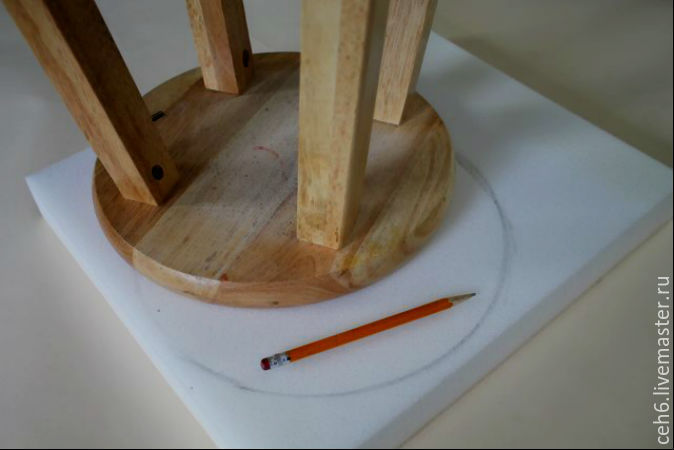 Как сделать стильное мягкое сиденье для деревянного стула, фото № 6
