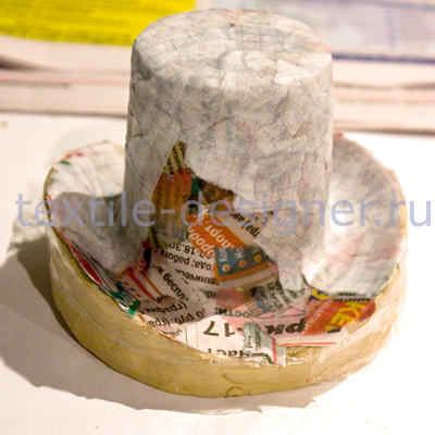 Создание мини - шляпки  папье маше, фото № 6