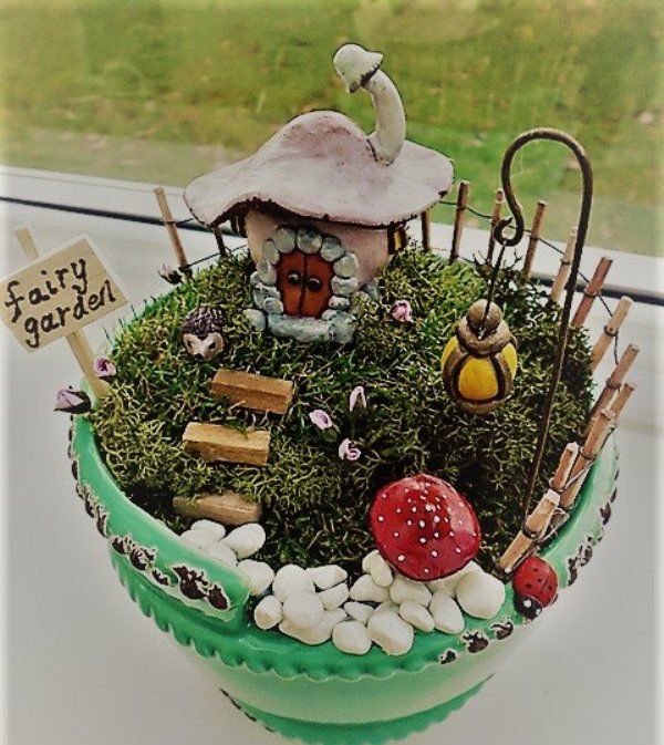Волшебные английские миниатюрные сады с феями и гномиками, фото № 24