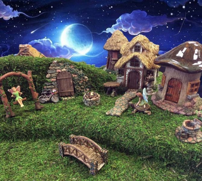 Волшебные английские миниатюрные сады с феями и гномиками, фото № 14