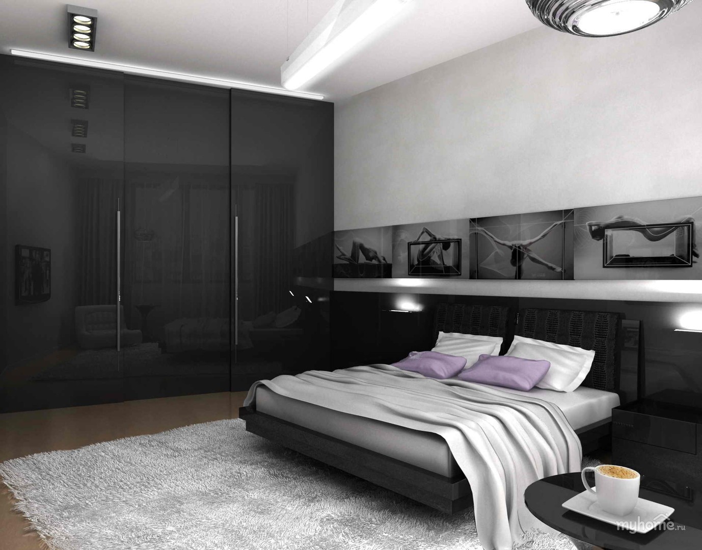 спальня в стиле хай тек фото дизайна