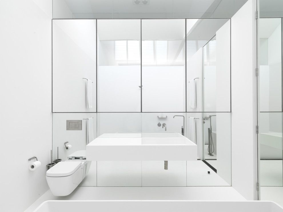 зеркало в ванной минимализм