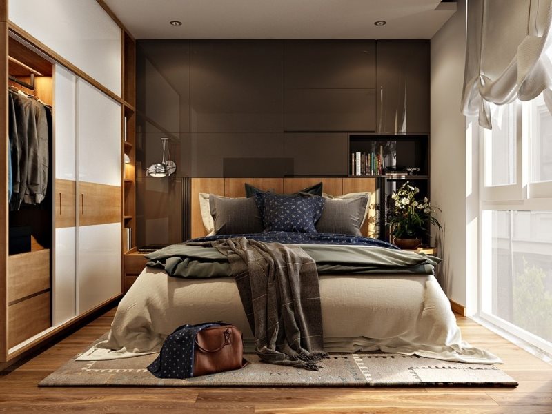 Дизайн спальни 3 на 3 м в современном стиле