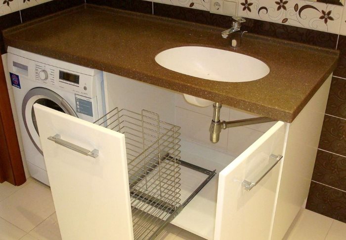 Мебель для ванной столешница под стиральную машину