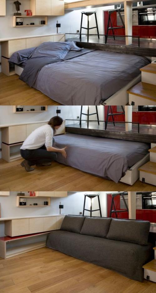 Кровать в однушке вместо дивана