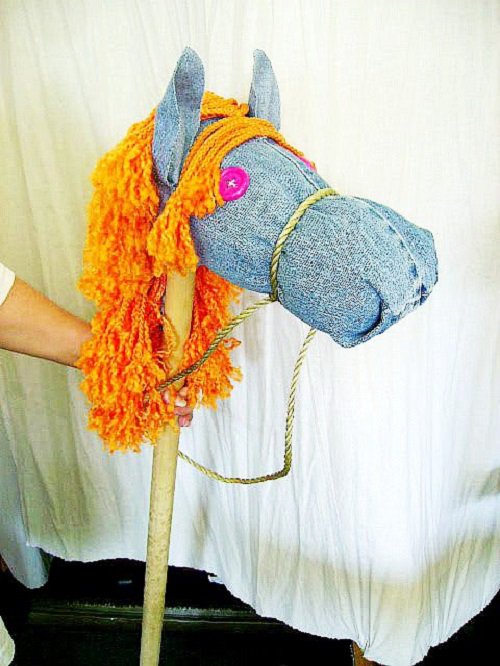 Джинсовая handmade лошадка - игрушка для ребенка