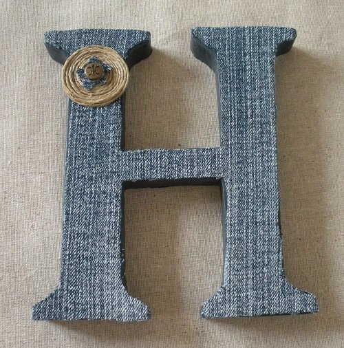 Джинсовые handmade буквы