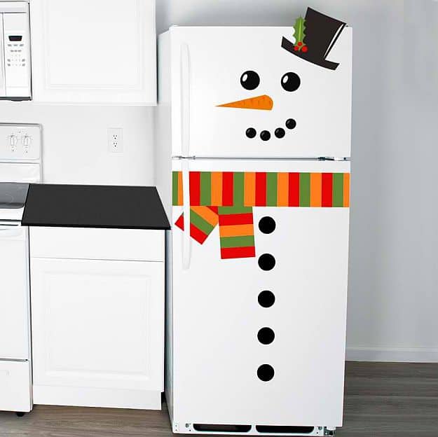 новогодние наклейки на холодильник