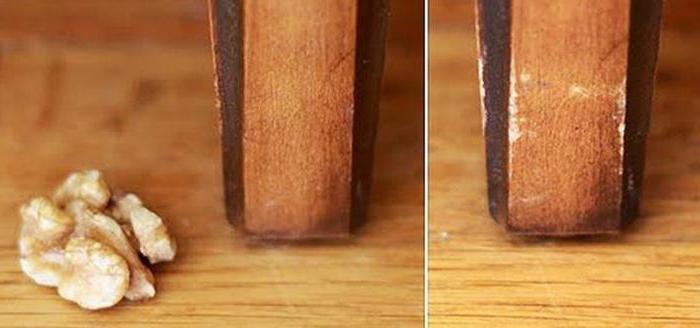 Как убрать царапины на деревянной мебели