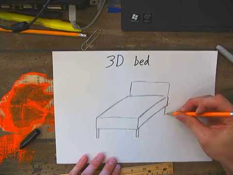 Drawing a 3D bed
