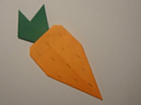 Фрукты и овощи в технике оригами.Морковка