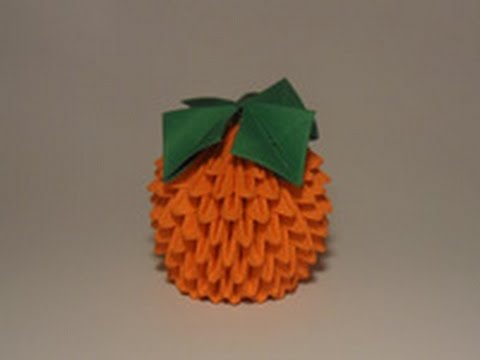 Модульное оригами фрукты и овощи.№7 Апельсин