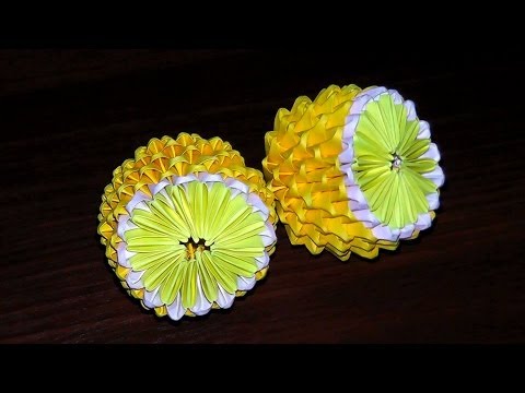 Модульное оригами для начинающих лимон мастер класс (мк)