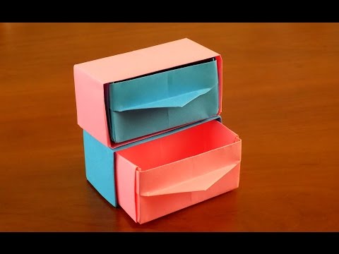 Оригами шкаф из бумаги. Комод из бумаги своими руками