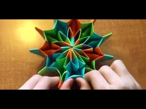 Оригами фейерверк / Динамическая игрушка оригами